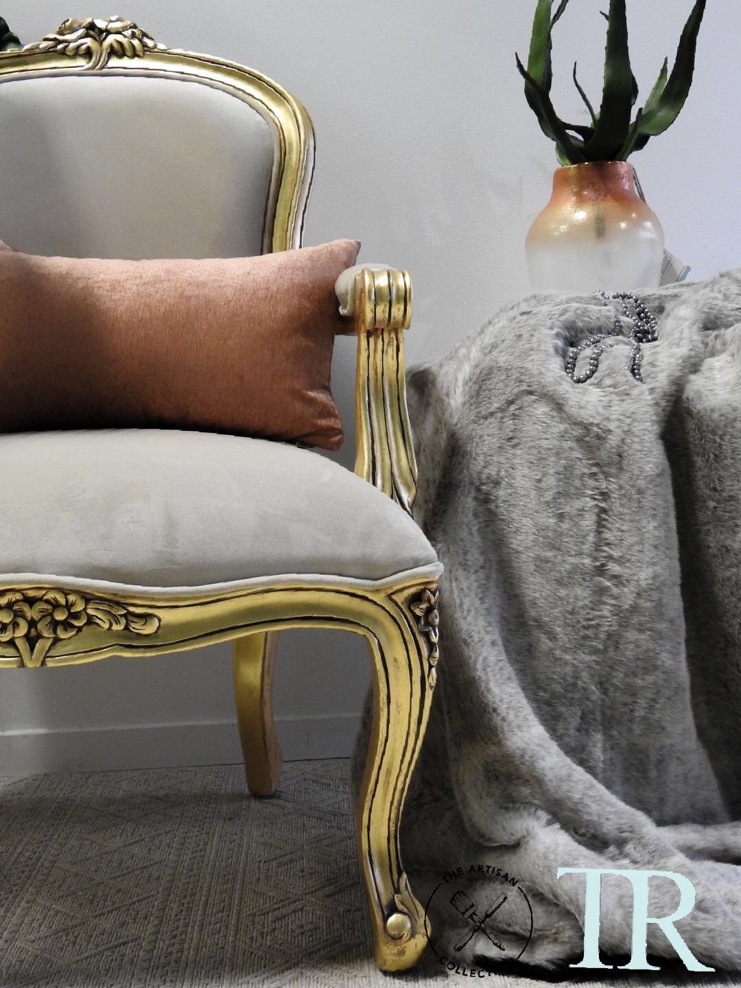Not For Sale - Florence: Gold French Style Chair