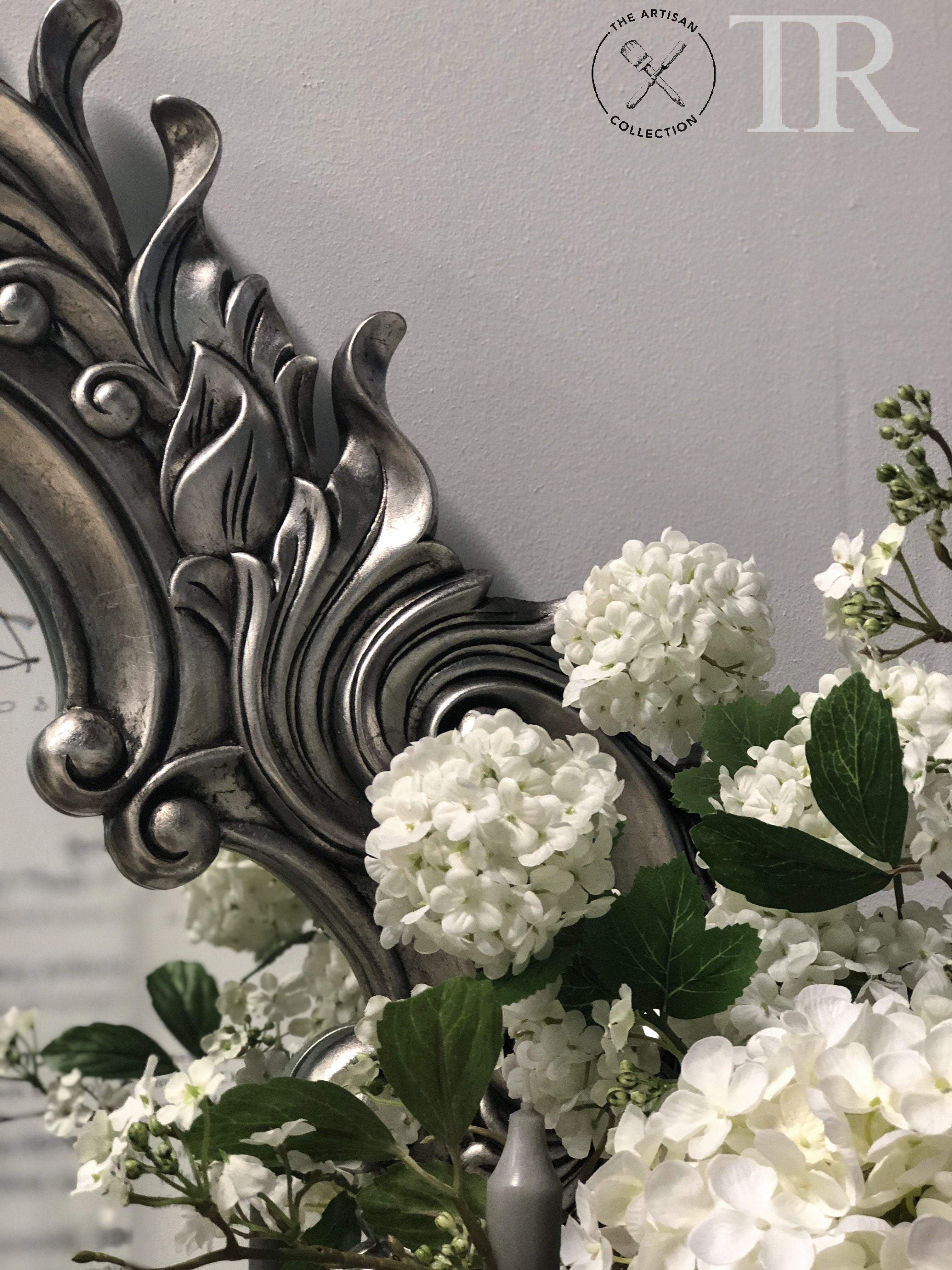 Not For Sale - Henrietta :  Antiqued dark silver leaf bevelled mirror