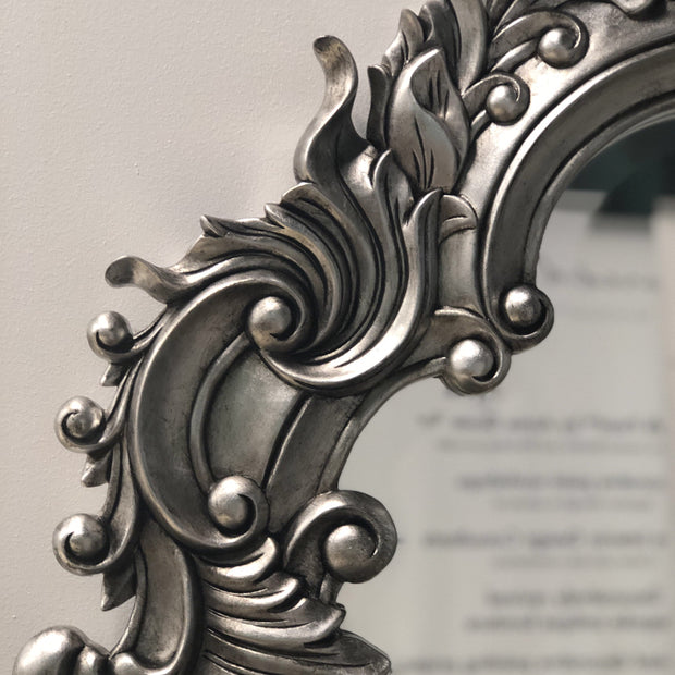 Not For Sale - Henrietta :  Antiqued dark silver leaf bevelled mirror