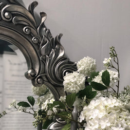 Not For Sale - Henrietta :  Antiqued dark silver leaf bevelled mirror