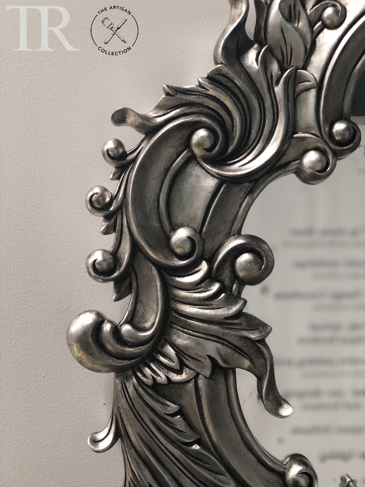 Not For Sale - Henrietta :  Antiqued dark silver leaf bevelled mirror