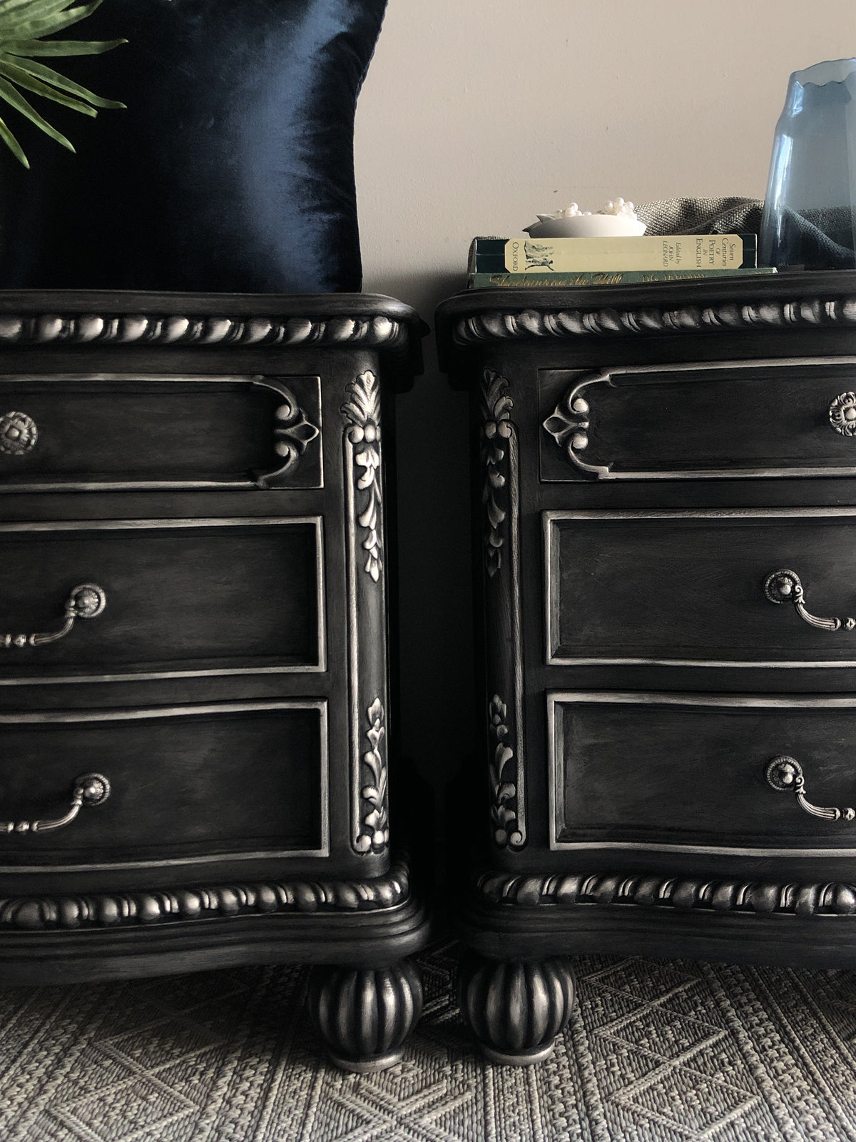 Not For Sale - Commissioned bedsides in Cloudburst Chalk Paint