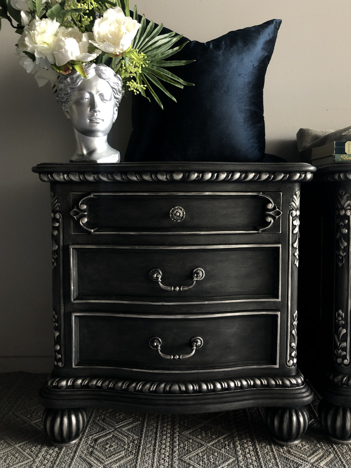 Not For Sale - Commissioned bedsides in Cloudburst Chalk Paint