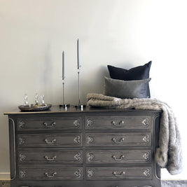Not For Sale - Cherie : Two tone metallic carved set of drawers