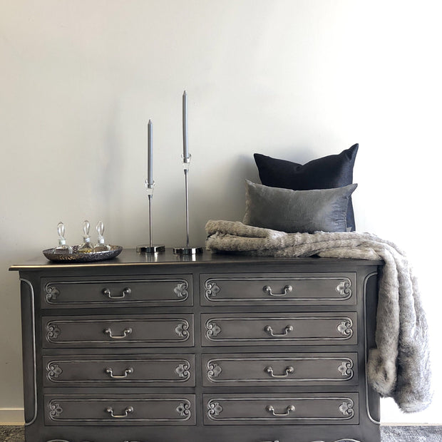 Not For Sale - Cherie : Two tone metallic carved set of drawers