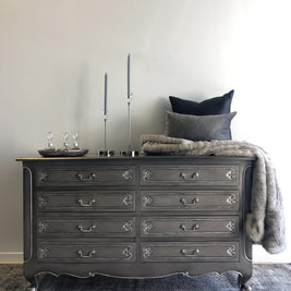 Not For Sale - Cherie : Two tone metallic carved set of drawers