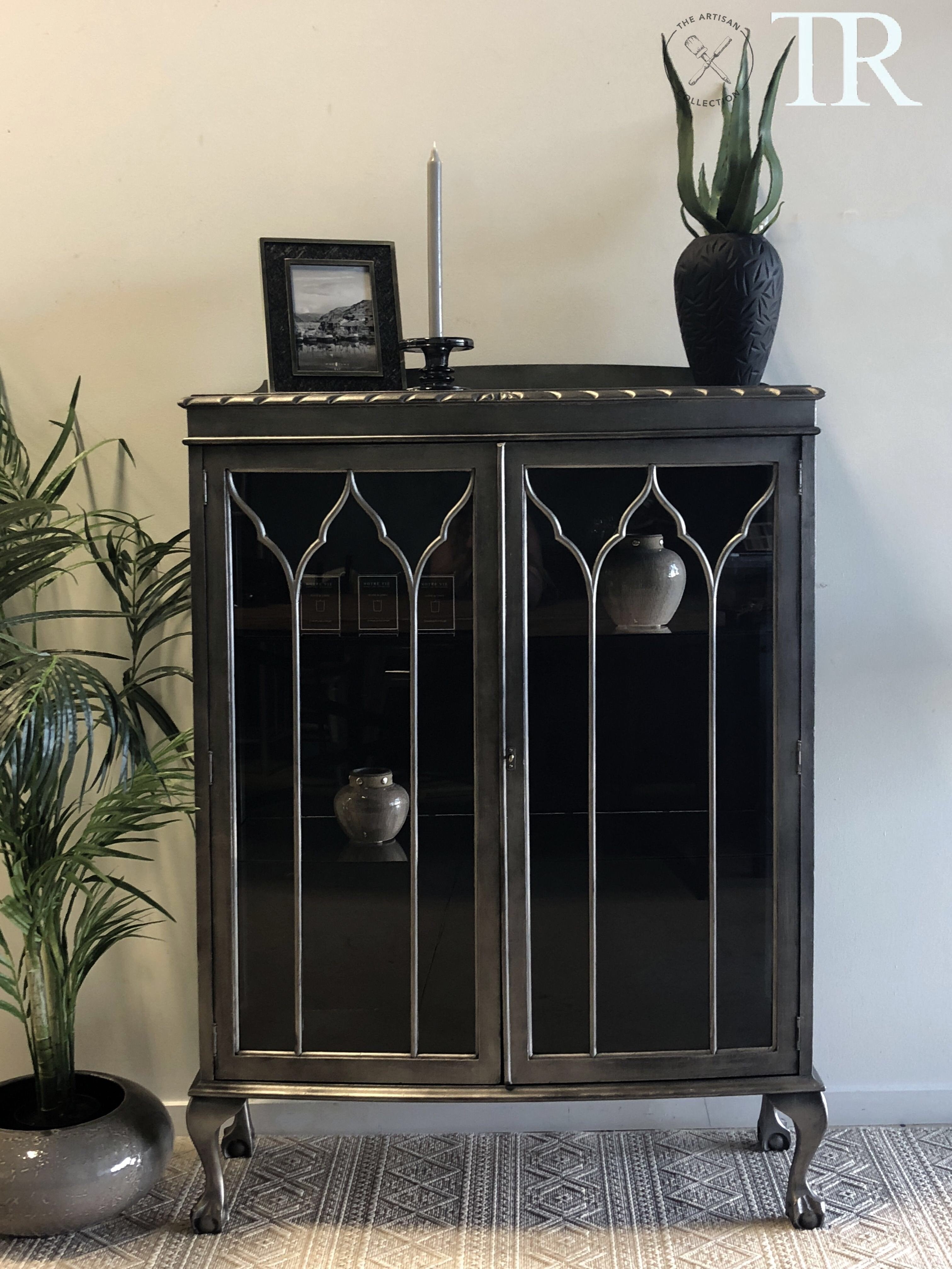 Not For Sale - Commissioned Display cabinet in a brushed pewter