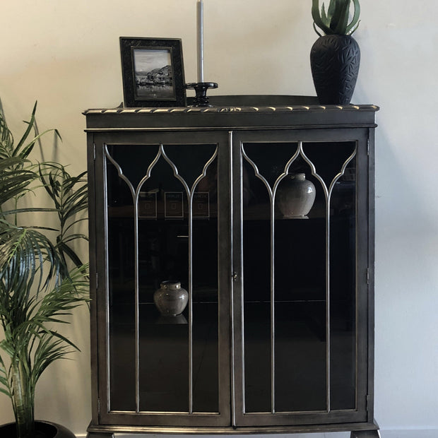 Not For Sale - Commissioned Display cabinet in a brushed pewter