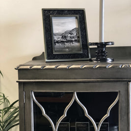 Not For Sale - Commissioned Display cabinet in a brushed pewter