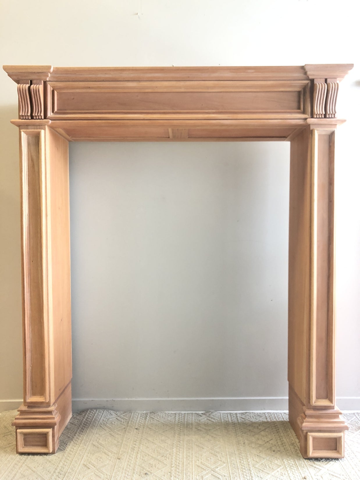 Not For Sale - Commissioned Fire place surround in Midnight with Victorian Black wax