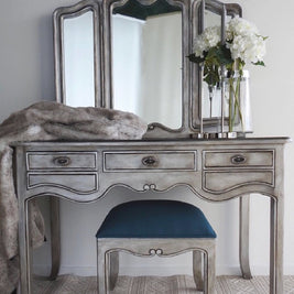 Metallic Silver Paint over a dresser