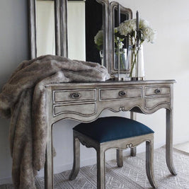 Metallic Silver Paint over a dresser