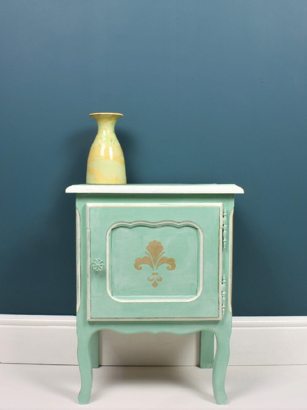 French Navy Wall, and custom mixed cabinet