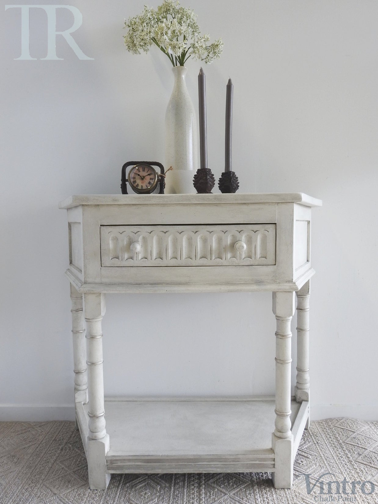 Not For Sale - Eva : Hand painted Solid Oak Table