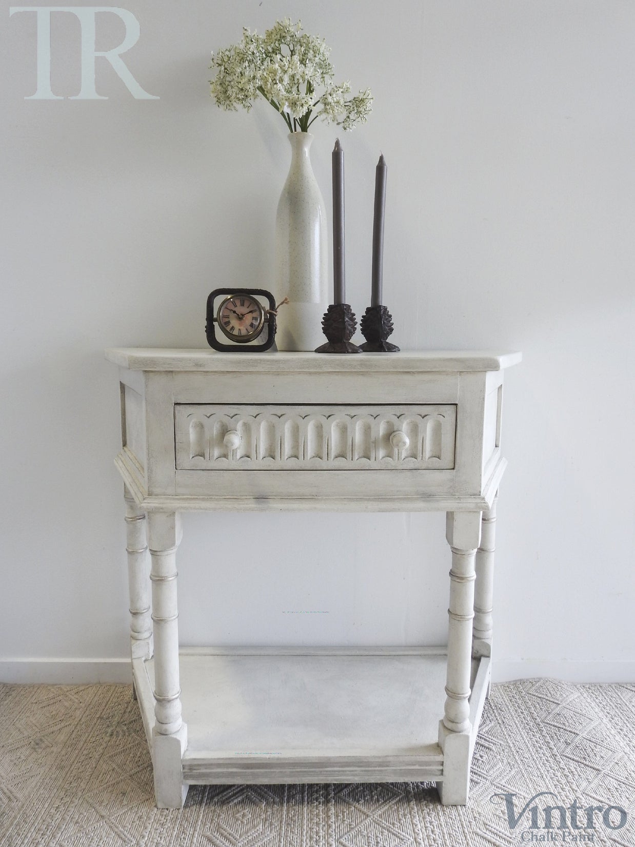 Not For Sale - Eva : Hand painted Solid Oak Table
