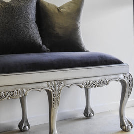 Aged Metallic Stool