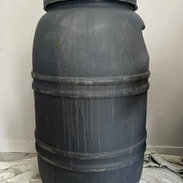 Not For Sale - Plastic Olive Barrel Turned Into A Decorative Stone Outdoor Pot Tutorial
