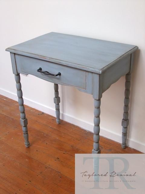 Not For Sale - Ida: hand painted blue hall table with contrasting drawer