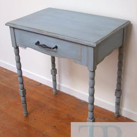 Not For Sale - Ida: hand painted blue hall table with contrasting drawer
