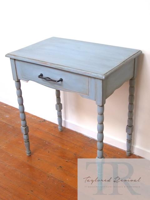 Not For Sale - Ida: hand painted blue hall table with contrasting drawer