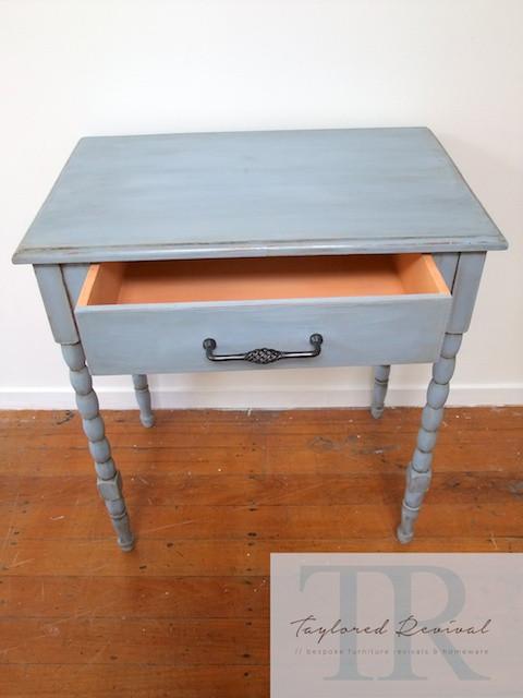 Not For Sale - Ida: hand painted blue hall table with contrasting drawer