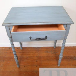 Not For Sale - Ida: hand painted blue hall table with contrasting drawer