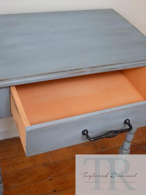 Not For Sale - Ida: hand painted blue hall table with contrasting drawer