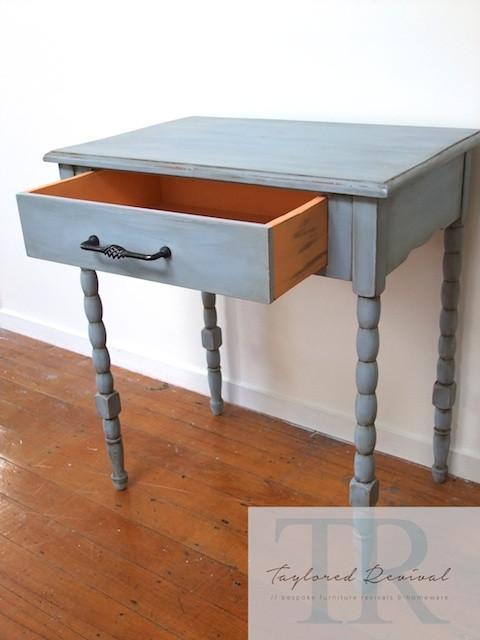 Not For Sale - Ida: hand painted blue hall table with contrasting drawer