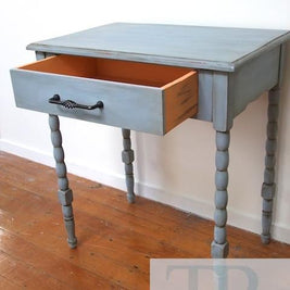 Not For Sale - Ida: hand painted blue hall table with contrasting drawer