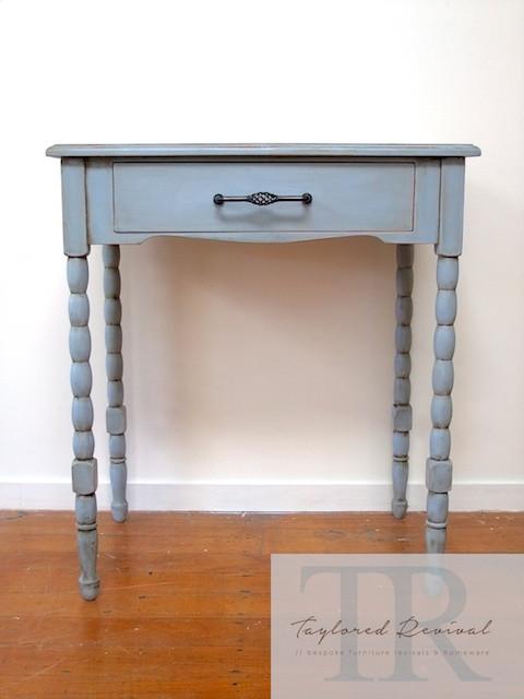 Not For Sale - Ida: hand painted blue hall table with contrasting drawer