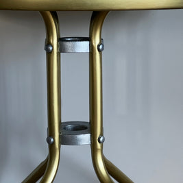 Not For Sale - Outdoor glass and metal table transformed in Artisan Stone and Metallic Alchemy (Video Included)