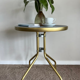 Not For Sale - Outdoor glass and metal table transformed in Artisan Stone and Metallic Alchemy (Video Included)