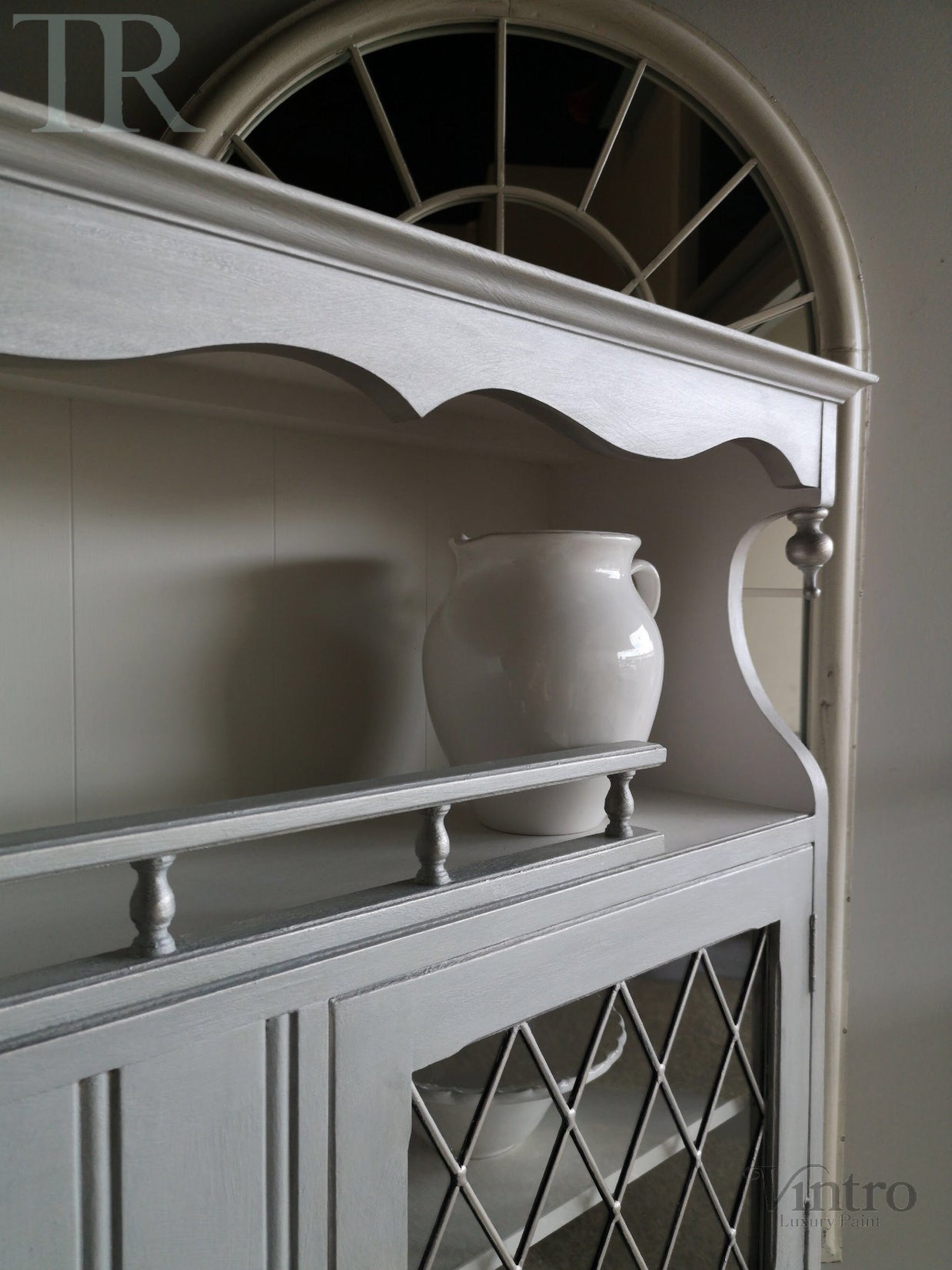 Not For Sale - Commissioned Hutch Dresser in Vintro Chalk Paint with a silver lustre