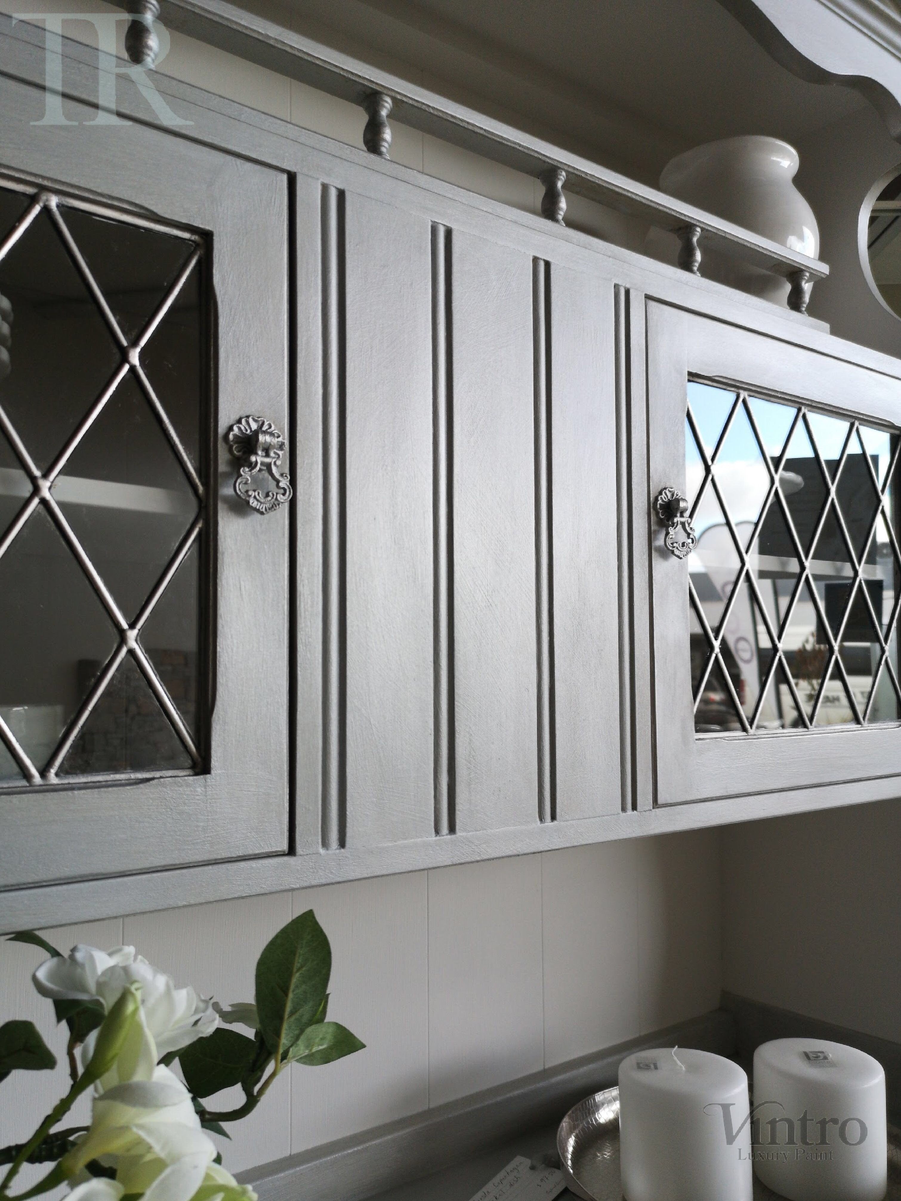 Not For Sale - Commissioned Hutch Dresser in Vintro Chalk Paint with a silver lustre