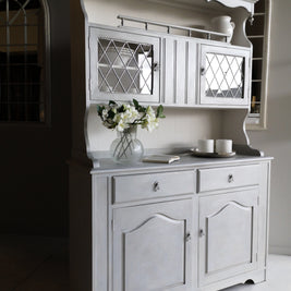 Not For Sale - Commissioned Hutch Dresser in Vintro Chalk Paint with a silver lustre