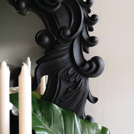 Not For Sale - Greta: Black ornate carved mirror