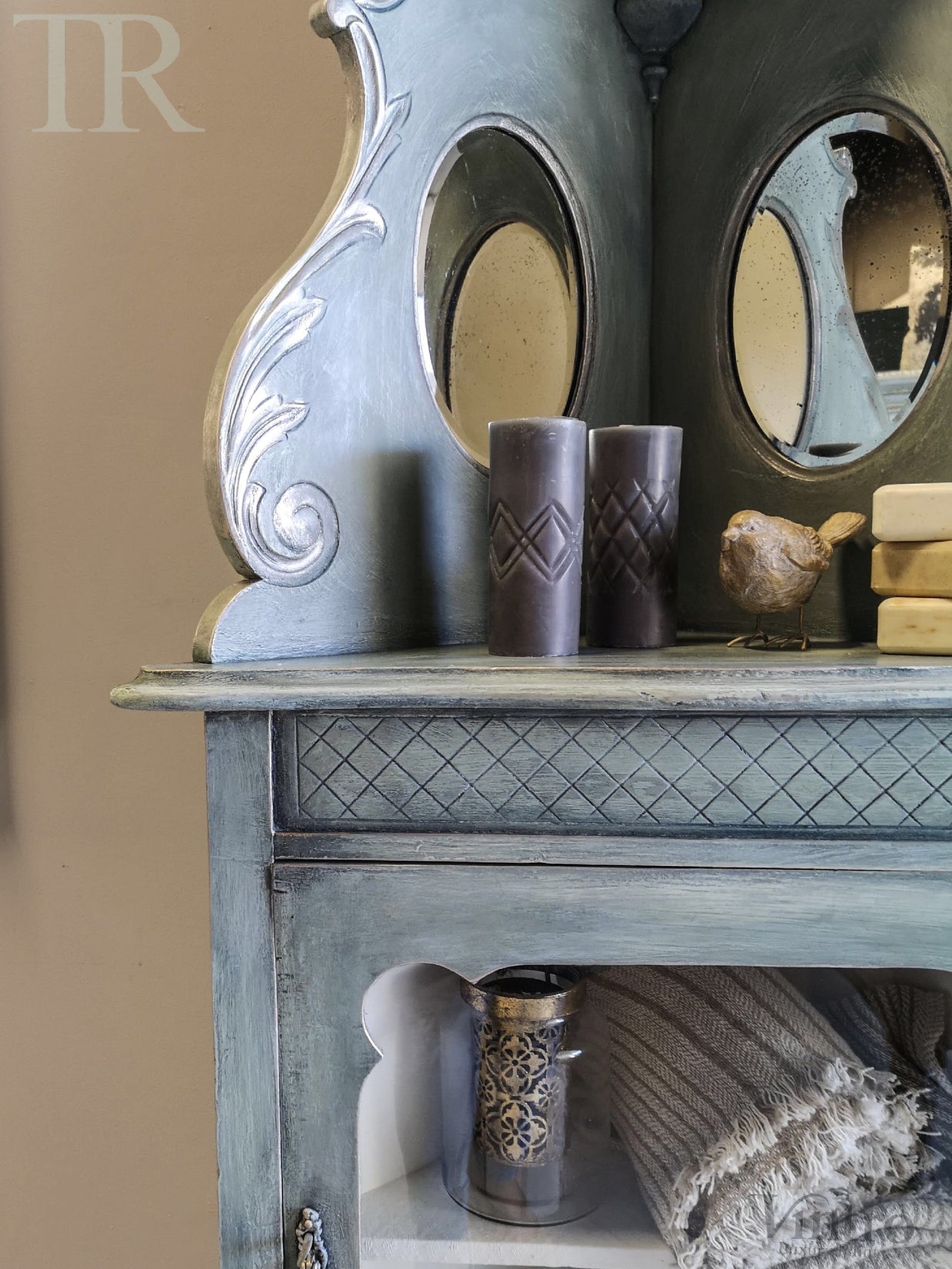 Not For Sale - Heather : bespoke hand painted corner unit