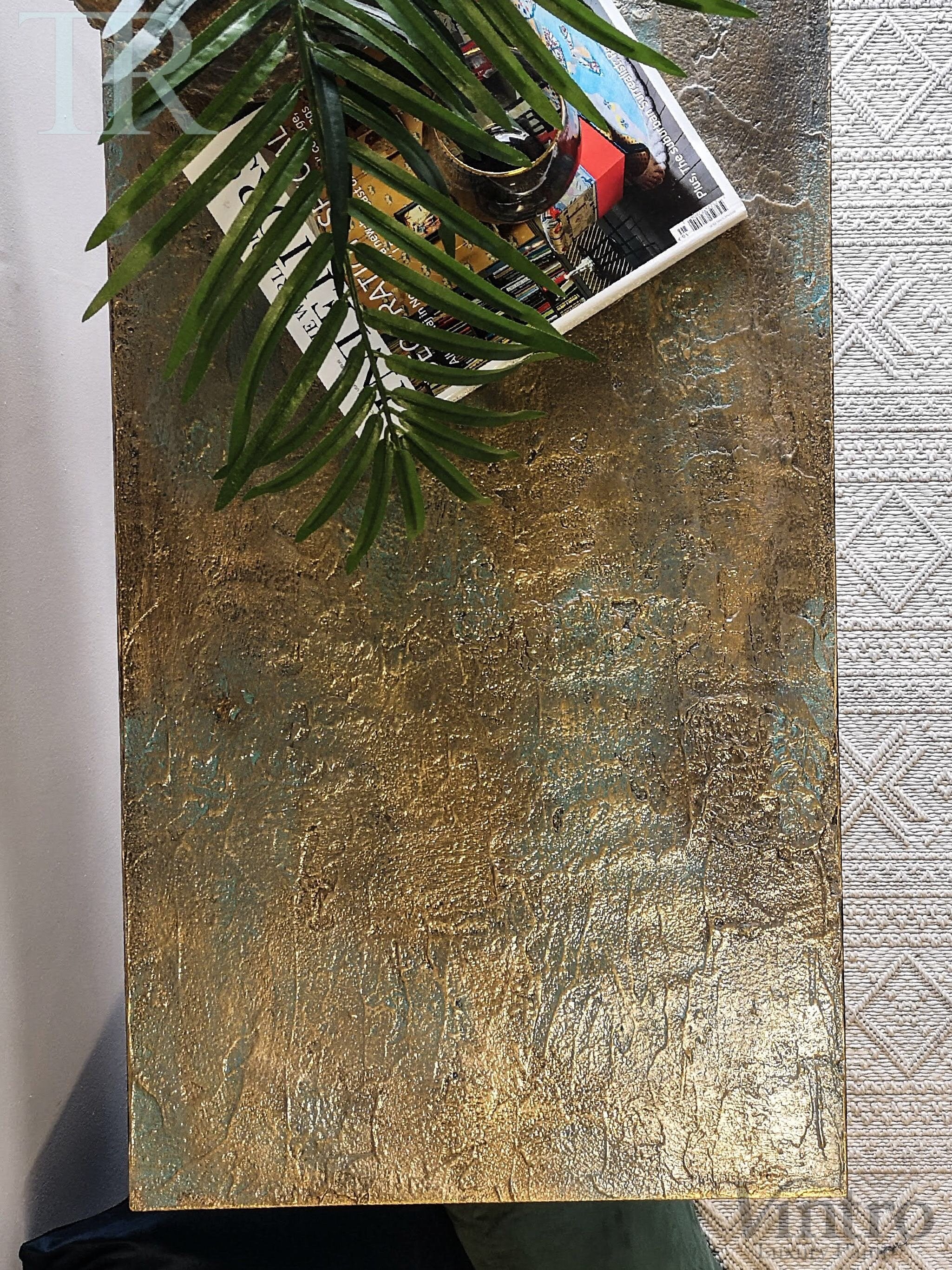 Not For Sale - Eva: Bespoke hand painted mid century modern table with decorative top