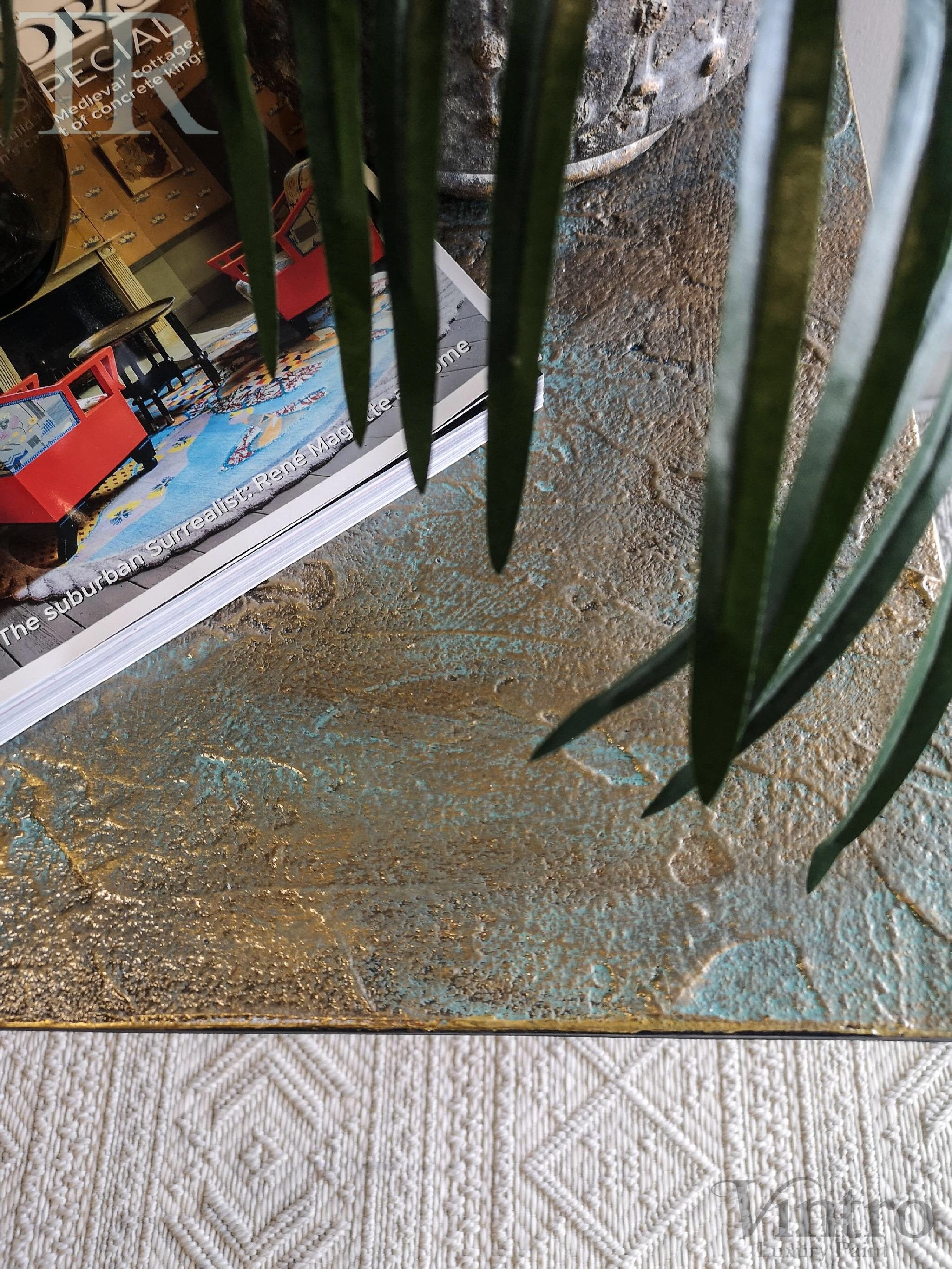 Not For Sale - Eva: Bespoke hand painted mid century modern table with decorative top