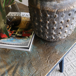 Not For Sale - Eva: Bespoke hand painted mid century modern table with decorative top