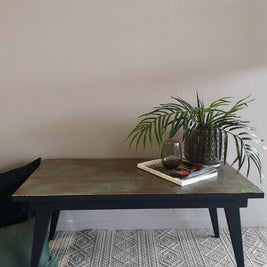 Not For Sale - Eva: Bespoke hand painted mid century modern table with decorative top