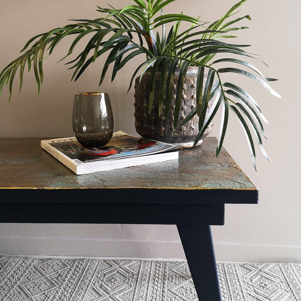 Not For Sale - Eva: Bespoke hand painted mid century modern table with decorative top