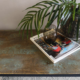 Not For Sale - Eva: Bespoke hand painted mid century modern table with decorative top