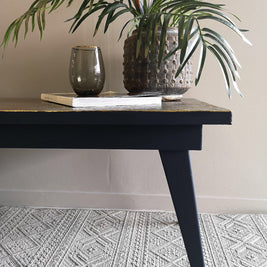 Not For Sale - Eva: Bespoke hand painted mid century modern table with decorative top