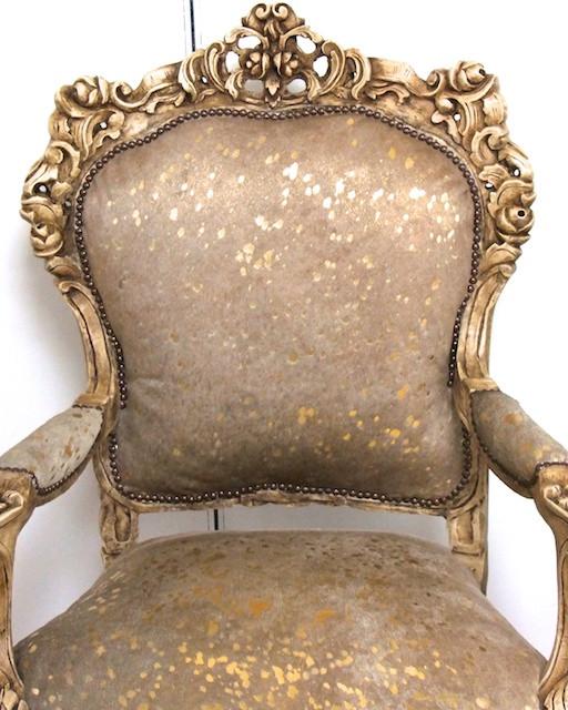 Commissioned Solid carved Antique style chair