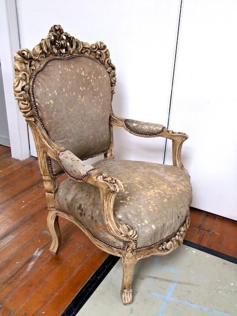 Commissioned Solid carved Antique style chair