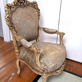 Commissioned Solid carved Antique style chair