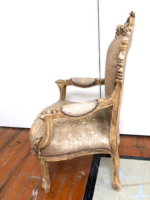 Commissioned Solid carved Antique style chair
