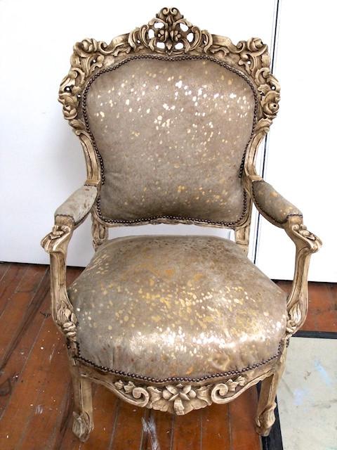 Commissioned Solid carved Antique style chair