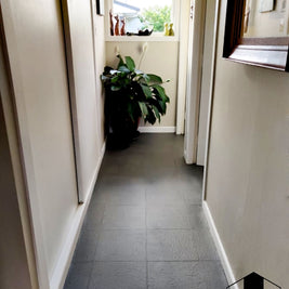 Painted Tiles: Hallway & Bathroom makeover by Jen S